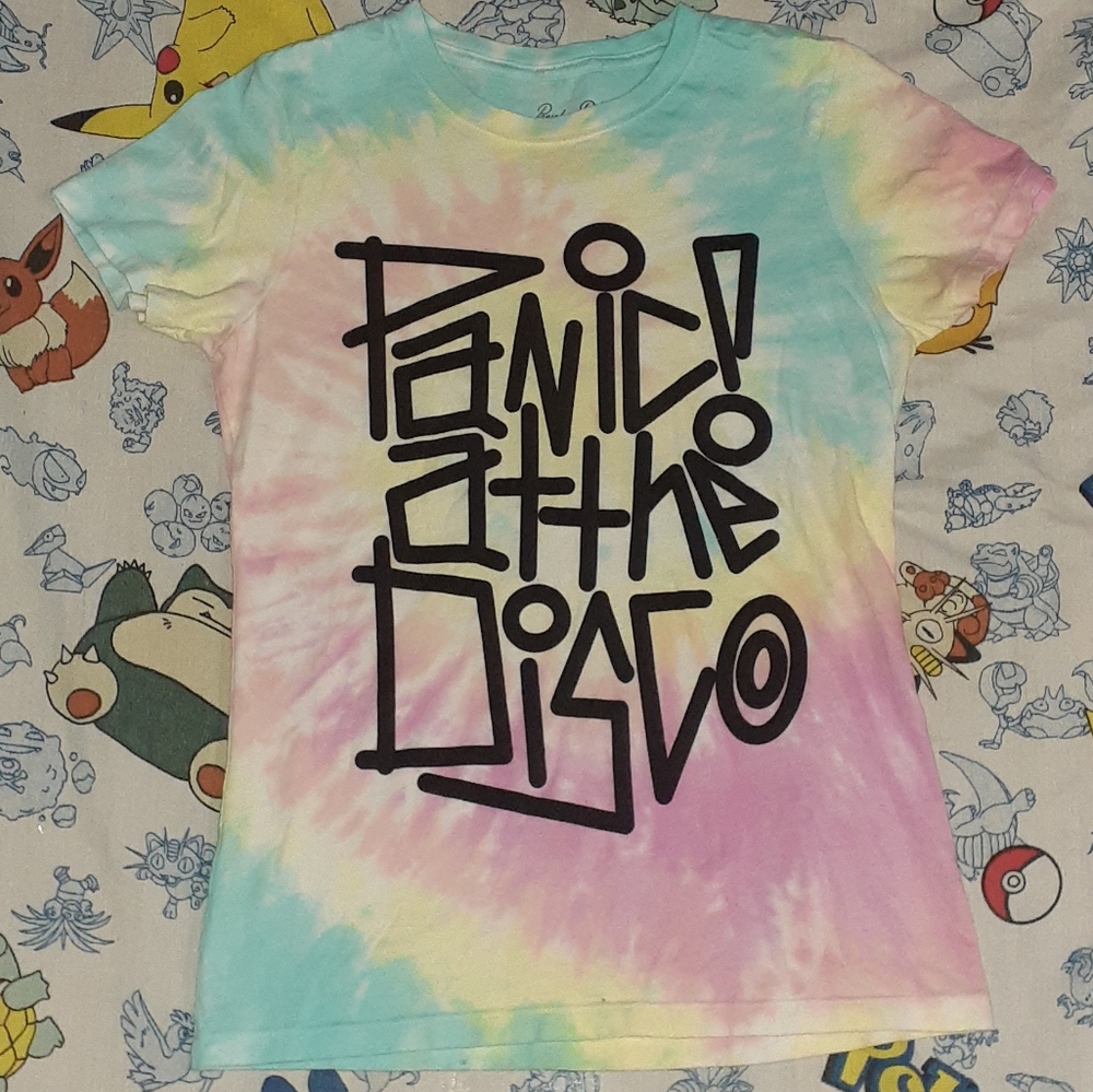 2013 Panic At The Disco Tie Dye Shirt Band Tee Ladies Vintage